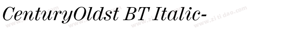 CenturyOldst BT Italic字体转换